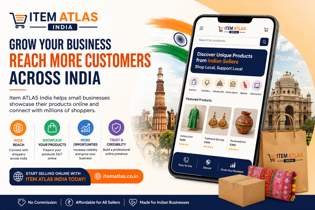 Item ATLAS India helps small businesses sell products online and reach more customers across India