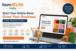 ItemATLAS India online store promotion banner for small businesses