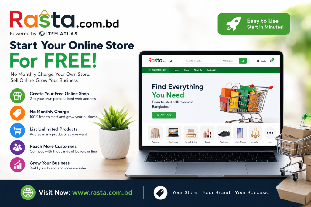 Rasta.com.bd free online store platform for small businesses